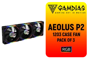 Gamdias Aeolus P2 1203 RGB Case Fans - 3 Pack